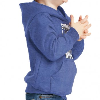 Sorry I Have Plans With Mom Toddler Pullover Hoodie - Cute Sponge Fleece Hoodie - Themed Hoodie for Kids